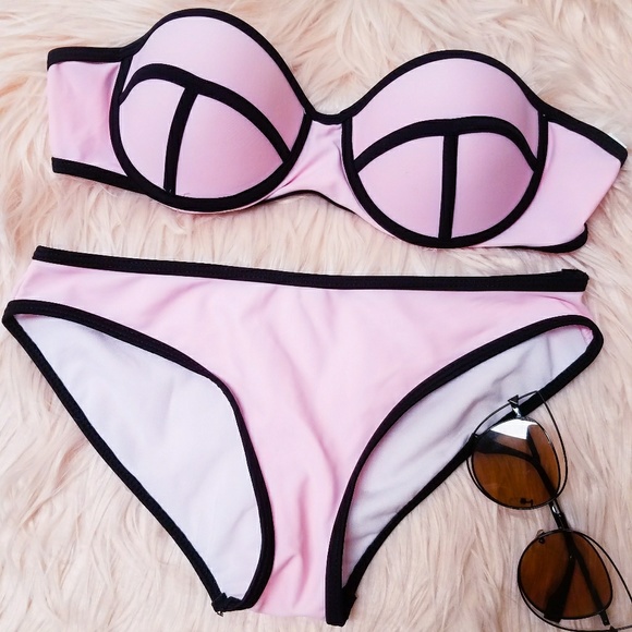 Spreepicky Other - Pink Strapless Bikini 2 Piece